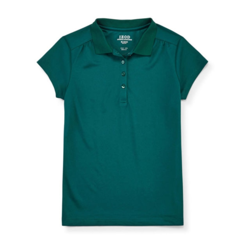 Izod approved school wear Forrest green shirt